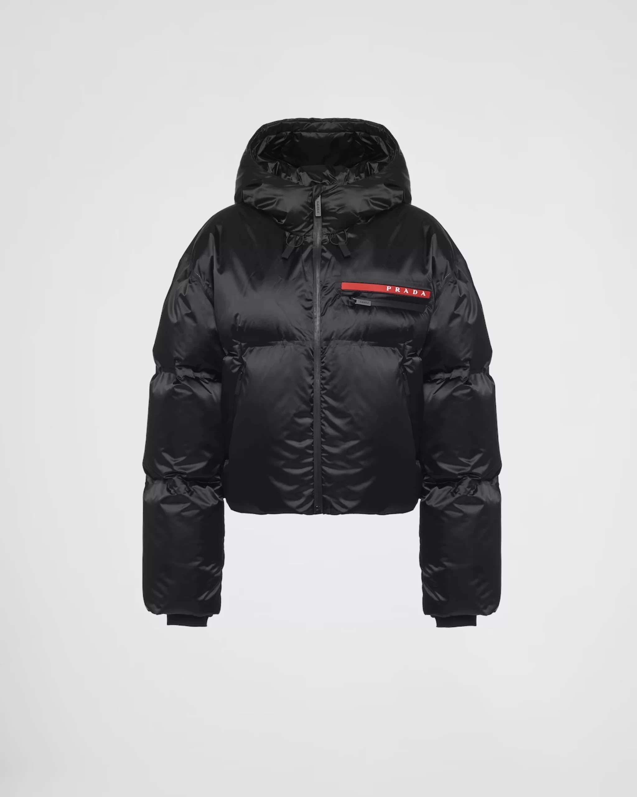 Prada Cropped Technical Nylon Down Jacket