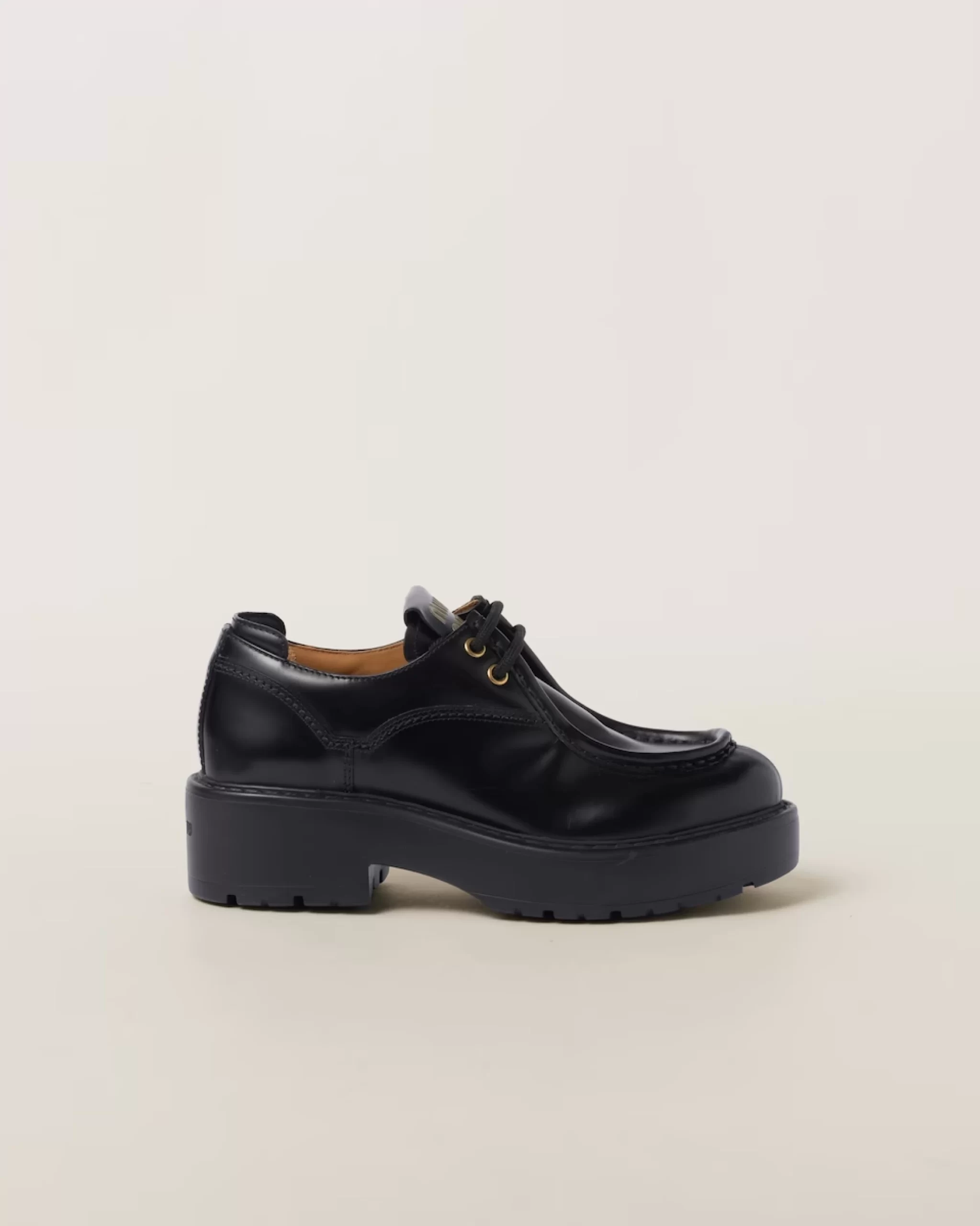 Alternative view of Miu Miu  Leather Lace-up Shoes