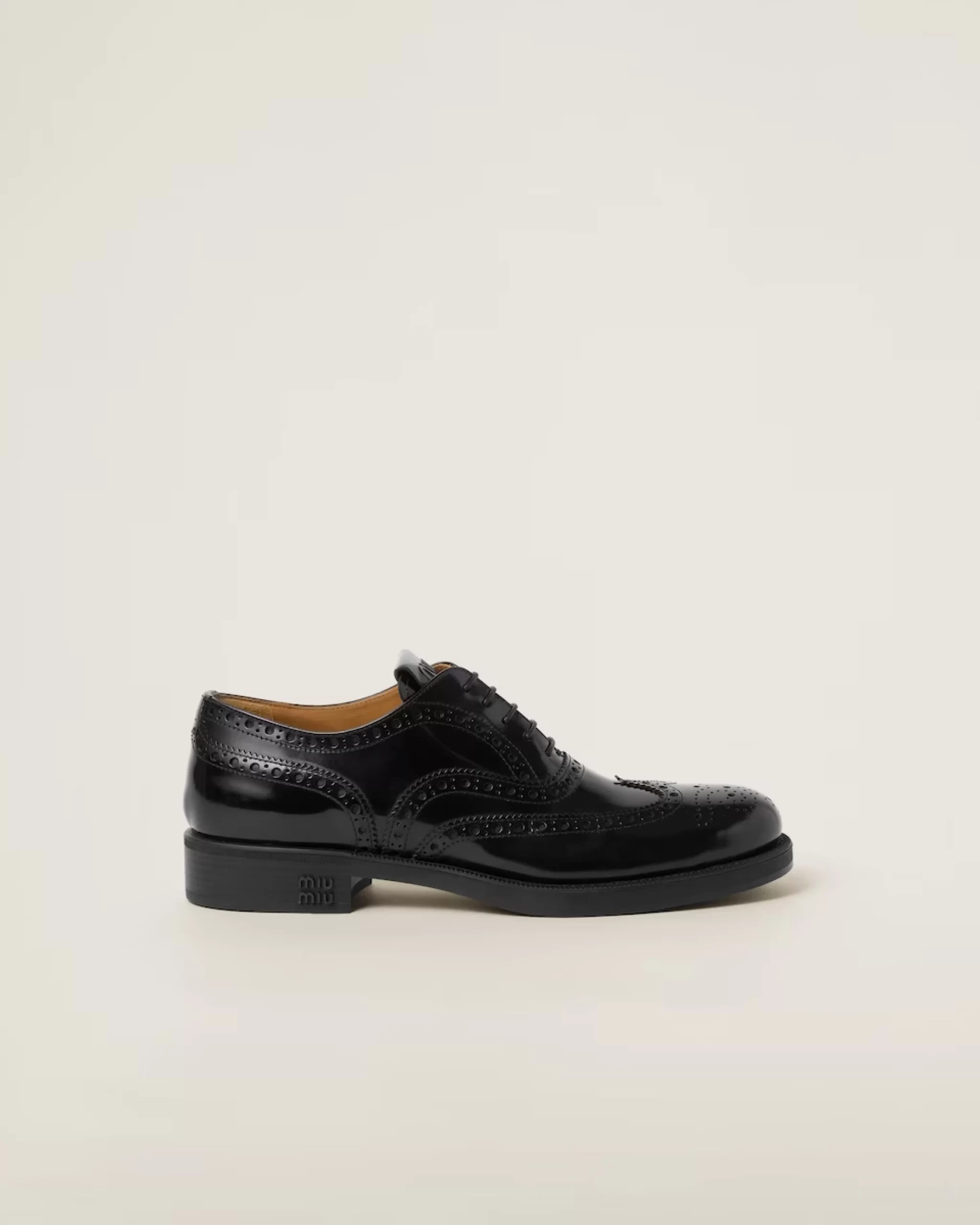 Alternative view of Miu Miu Church's X Miu Miu Brushed Leather Oxford Brogue Shoes