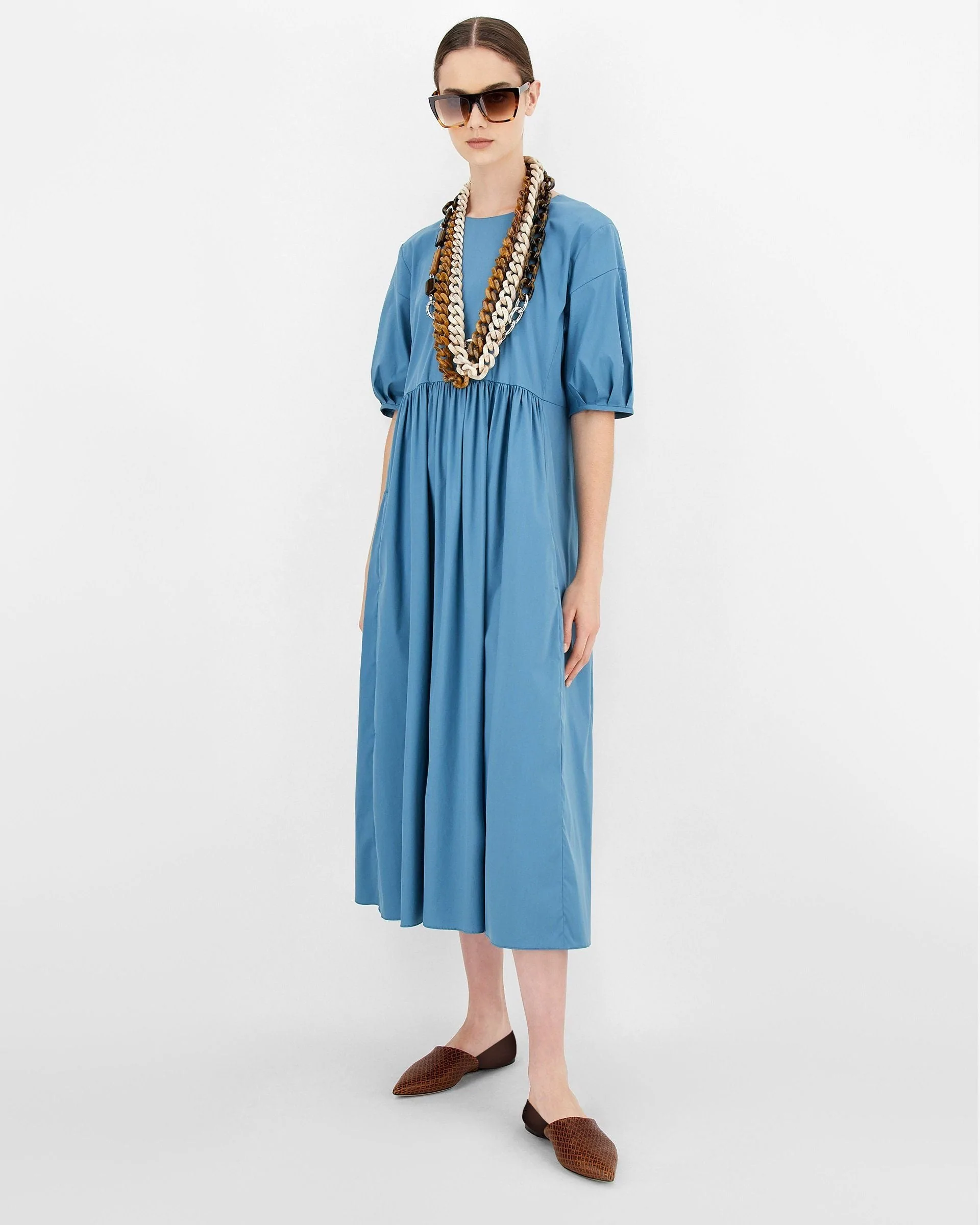 Alternative view of ‘S Max Mara Cotton Poplin Light Blue Dress