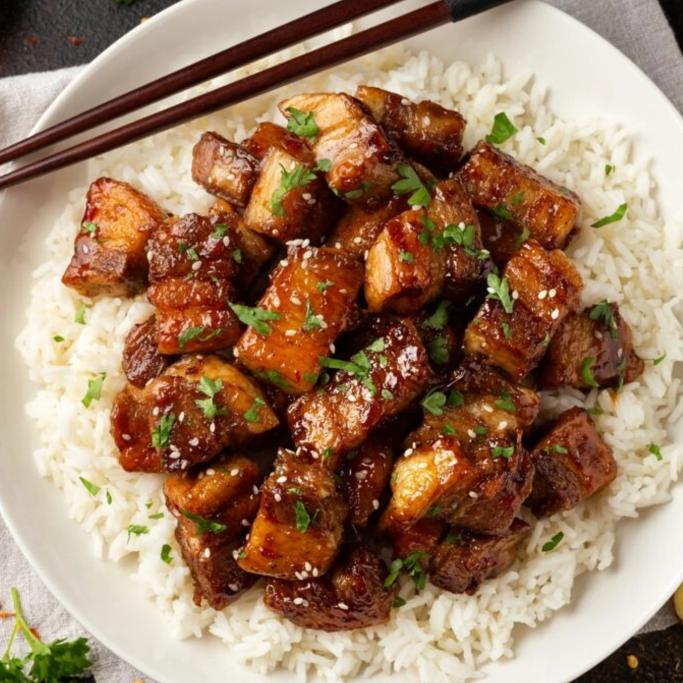 Alternative view of Pasture-Raised Heritage Pork Sirloin Cubes, Non-GMO, Raised w/o Antibiotics