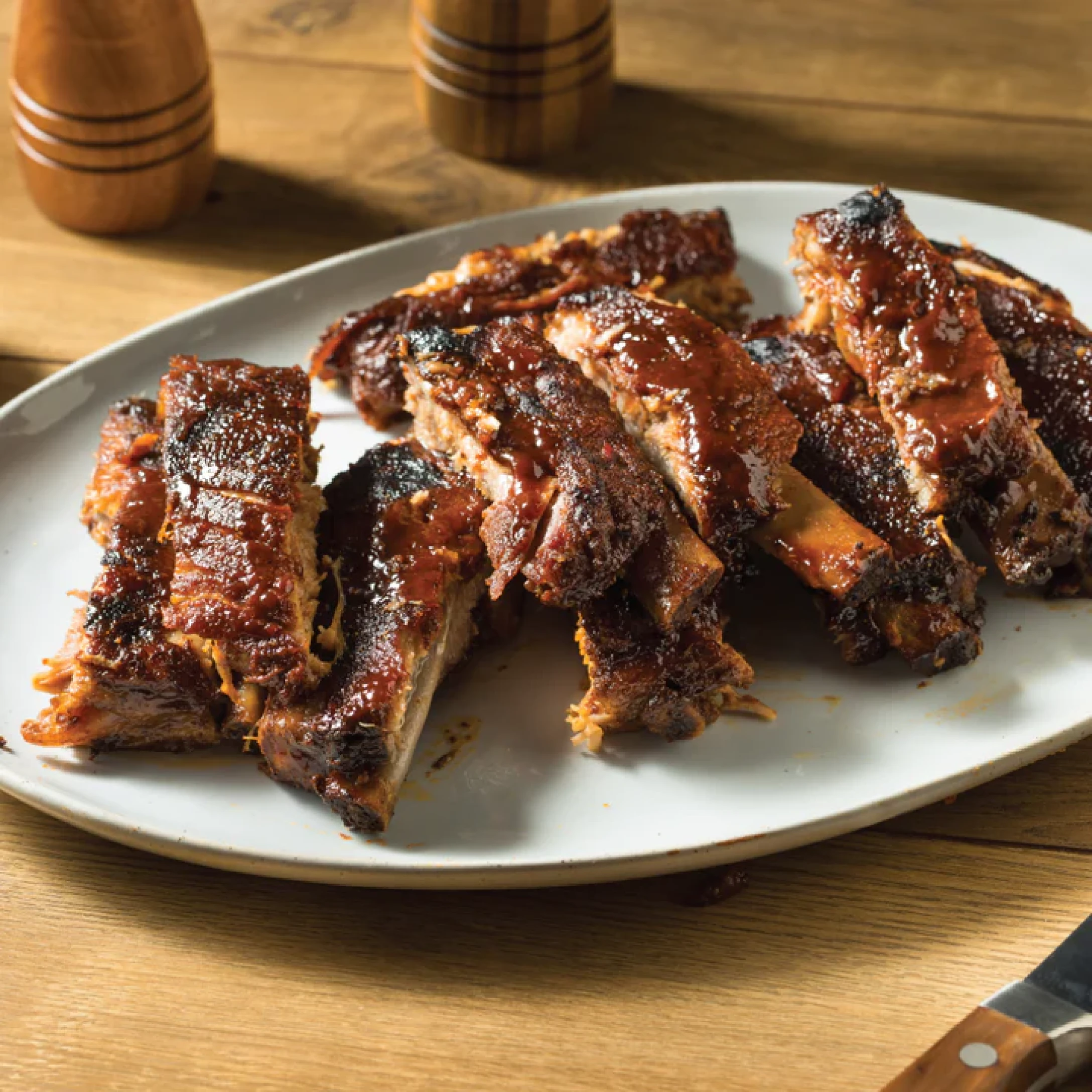 Alternative view of Pasture-Raised Heritage St. Louis-Style Pork Spareribs, Non-GMO, Raised w/o Antibiotics