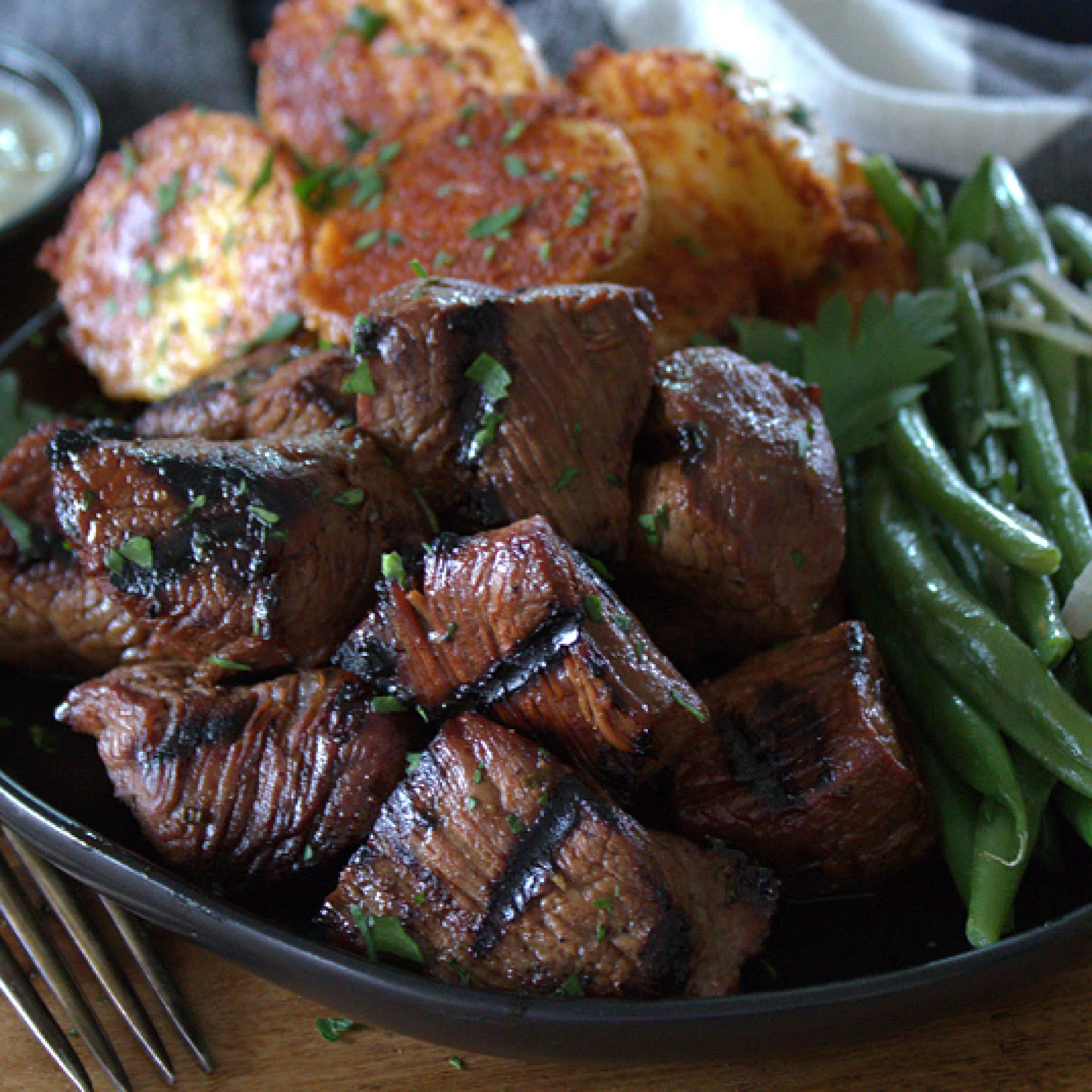 Alternative view of 100% Grass-Fed Local Beef Sirloin Cubes