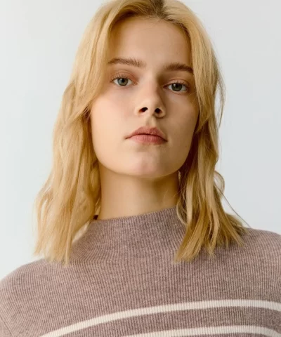 Alternative view of ICICLE Striped Cashmere Jumper
