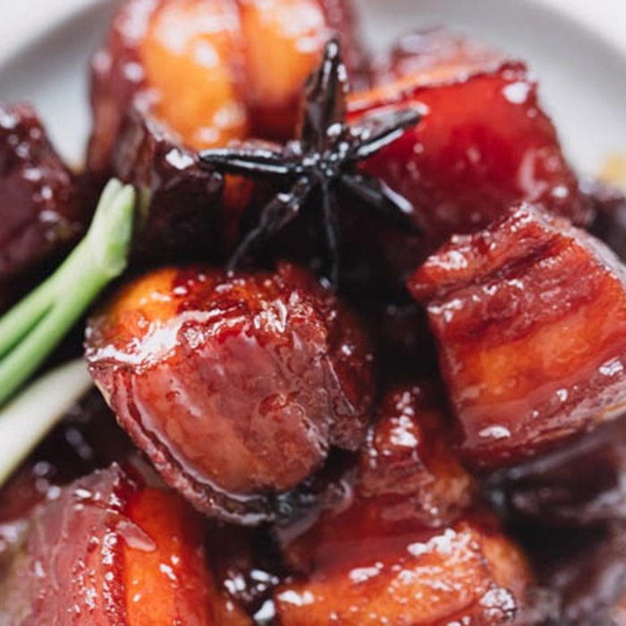 Alternative view of Shanghai Classic Red Braised Pork Belly 正宗红烧肉