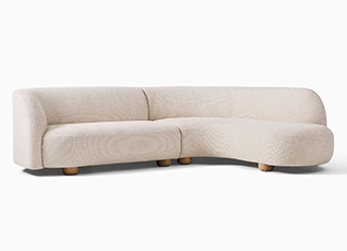 laurent 2 piece wedge chaise sectional 1115