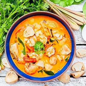 thai food river prawn spicy soup on wooden table royalty free image 1568926151 1