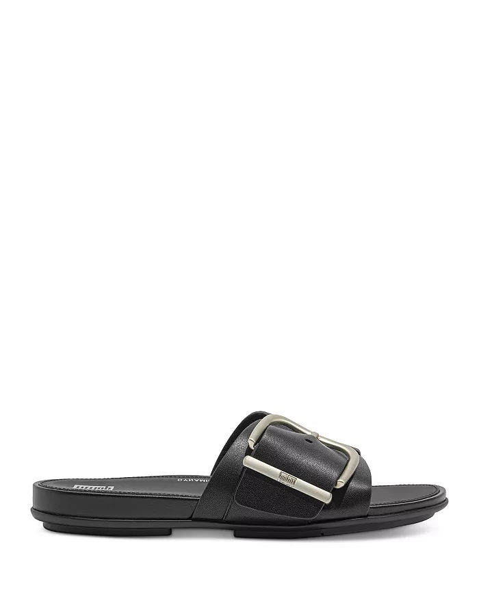 NoraLux Women's Gracie Maxi-Buckle Slide Sandals