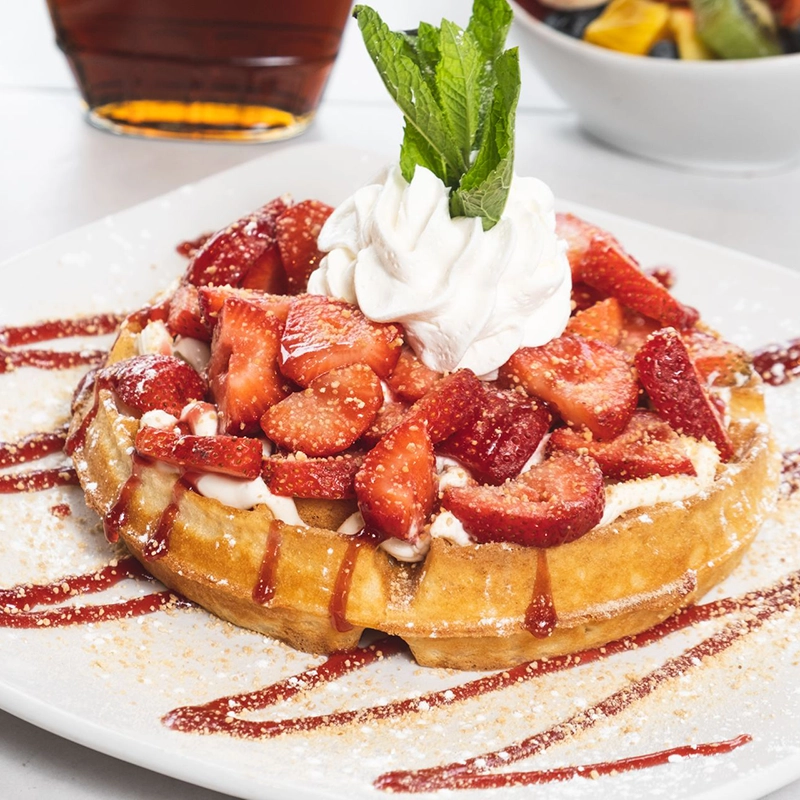 Belgian Strawberry Cheesecake Protein Waffle