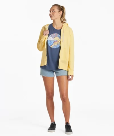 NoraLux Women's Sweet Daisy Simply True Fleece Zip Hoodie - Image 4