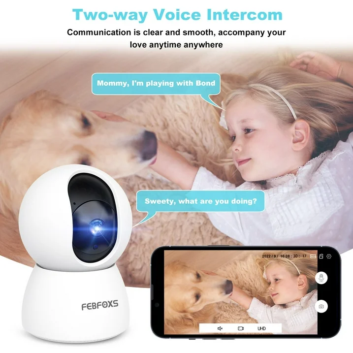 Alternative view of Febfoxs D305 Baby Monitor Security Camera for Home Security