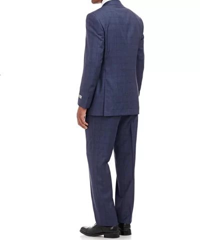 Canali Windowpane-Plaid Two-Button C Soft Suit - Image 4