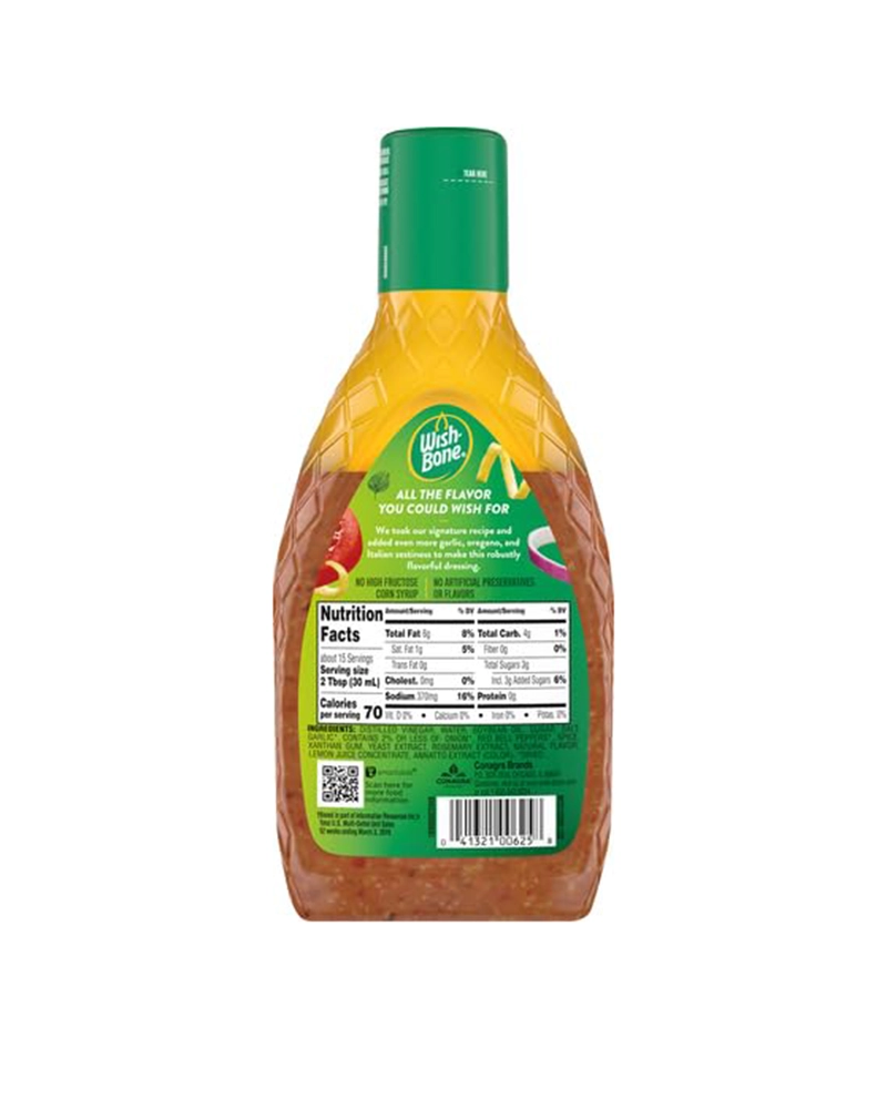 Alternative view of Wish-Bone Zesty Robusto Italian Salad Dressing, 15 fl oz