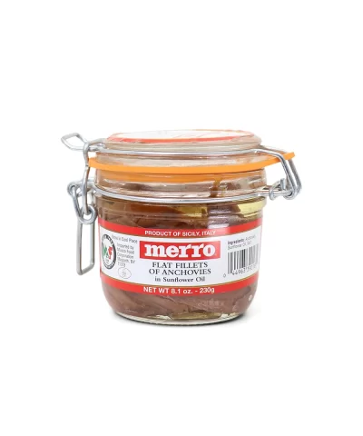 Merro Sicilian Flat Fillets of Anchovies, (1)- 8.1 oz.