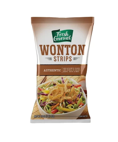 Fresh Gourmet Wonton Strips, Soup and Salad Topping, 1lb