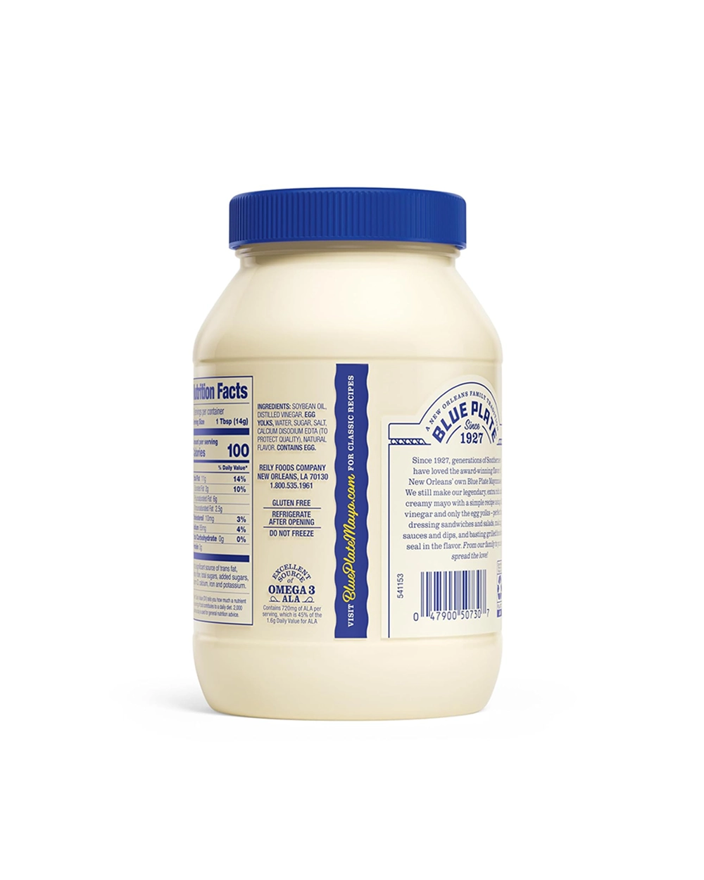 Alternative view of Blue Plate Real Mayonnaise 30 oz.