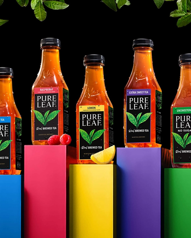 Alternative view of Pure Leaf Real Brewed Iced Tea, Blackberry, 18.5 fl oz Bottles, (12 Pack)