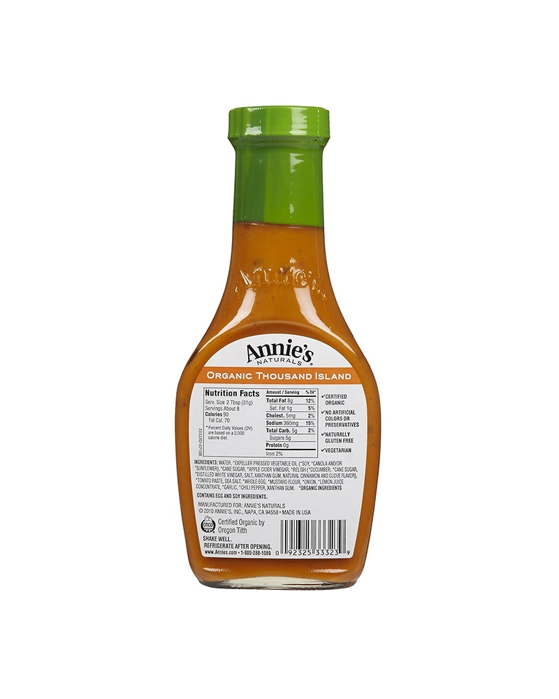 Alternative view of Annie's Homegrown Organic Thousand Island Dressing, 8 fl oz