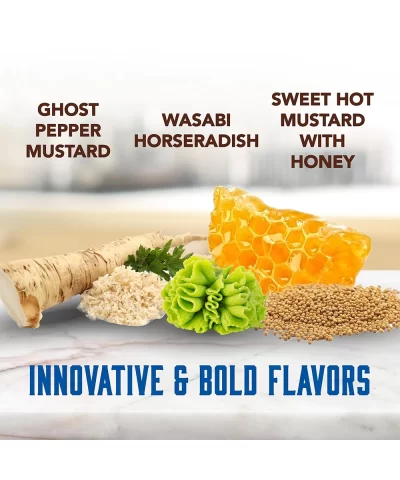 Alternative view of Inglehoffer Condiments Variety Pack, Ghost Pepper Mustard, Wasabi Horseradish and Sweet Hot Mustard (Pack of 3)