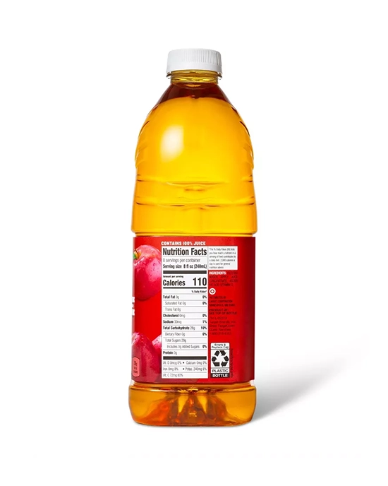Alternative view of 100% Apple Juice - 64 fl oz Bottle - Market Pantry™