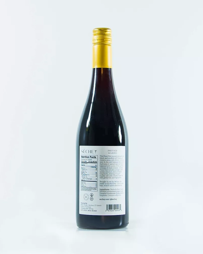 Alternative view of Sechey Pinot Noir Non-Alcoholic Wine - 750ml Bottle