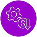 low startup cost icon style vector