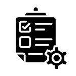 order management solid icons simple stock illustration stock vector