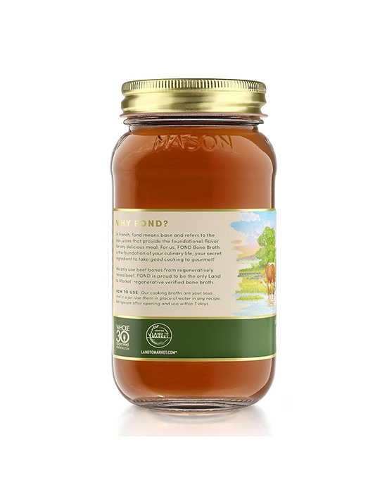 Alternative view of FOND Grassfed Regenerative Beef Bone Broth 4-Pack