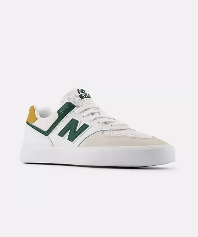 Alternative view of New Balance Men's Numeric - 574 Vulc [White/Green]