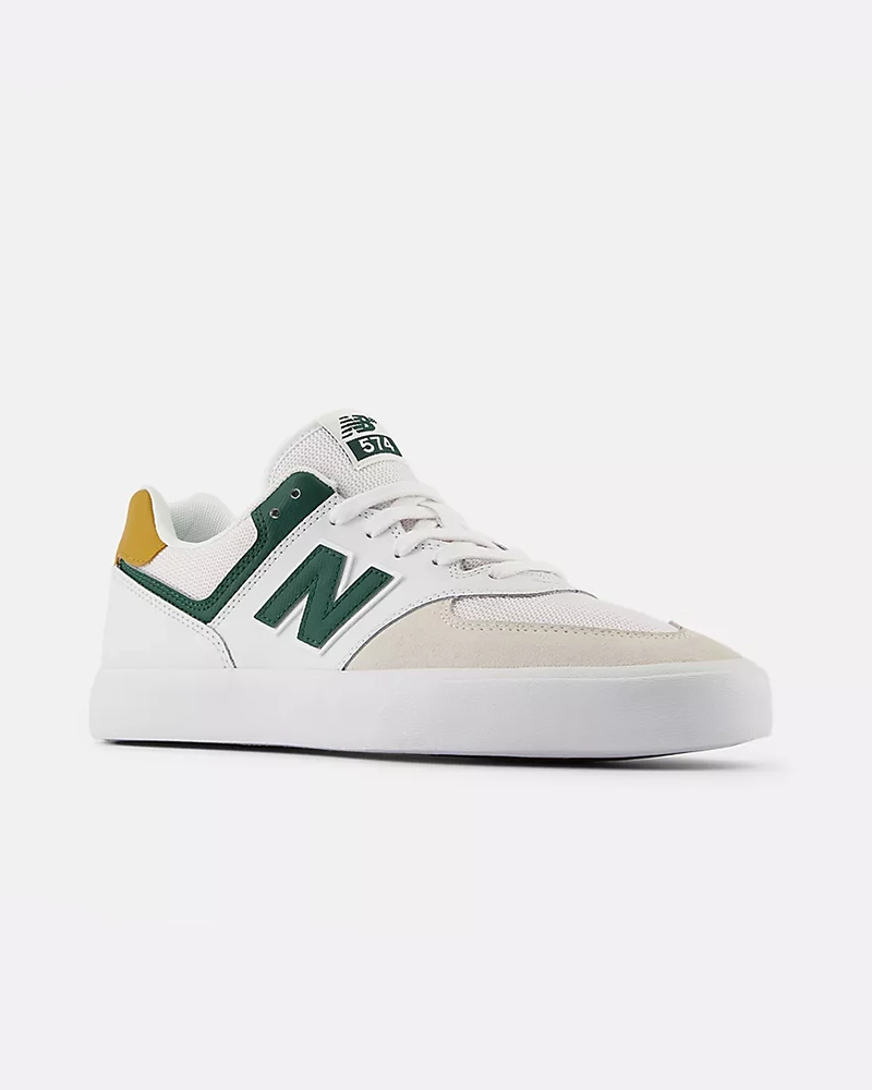 Alternative view of New Balance Men's Numeric - 574 Vulc [White/Green]