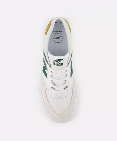 New Balance Men's Numeric - 574 Vulc [White/Green] - Image 4
