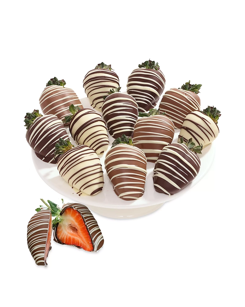 Premium Belgian Chocolate Covered Classic Strawberries, 12 Piece