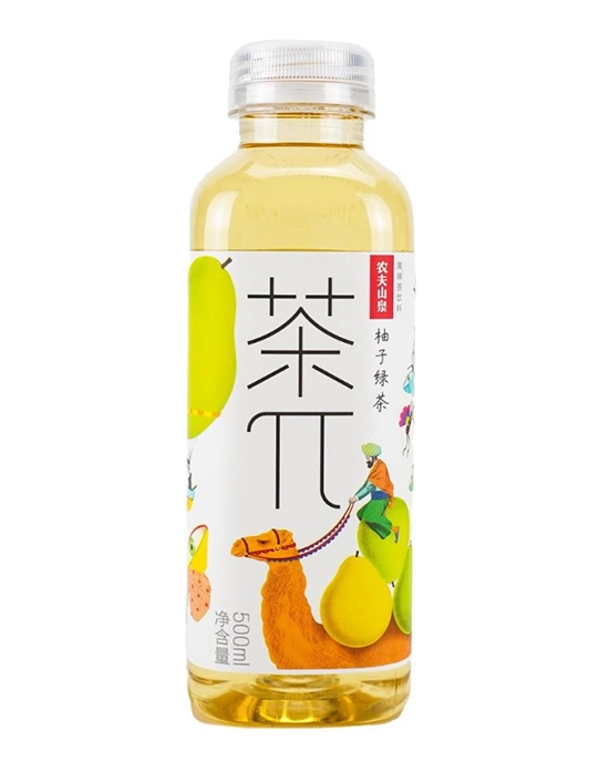 Nongfu Spring Grapefruit Green Tea Bottle, 500ml