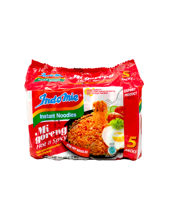 Indomie Instant Stir Fry Noodles Hot Spicy Flavor 80g*5