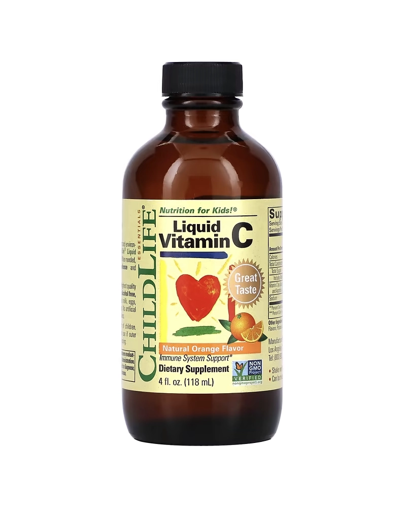 ChildLife Essentials, Essentials, Liquid Vitamin C, Natural Orange, 4 fl oz (118.5 ml)