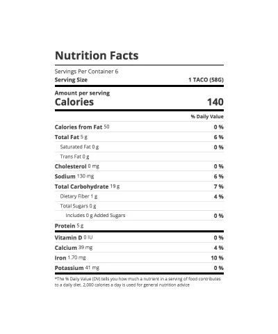 Starlite Plant Based Santa Fe Chick'n Rolled Tacos 6 each 12 oz - Image 4