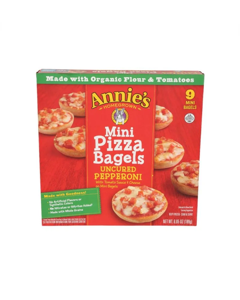 Annie's Homegrown Mini Pizza Bagels Uncured Pepperoni 6.65 oz