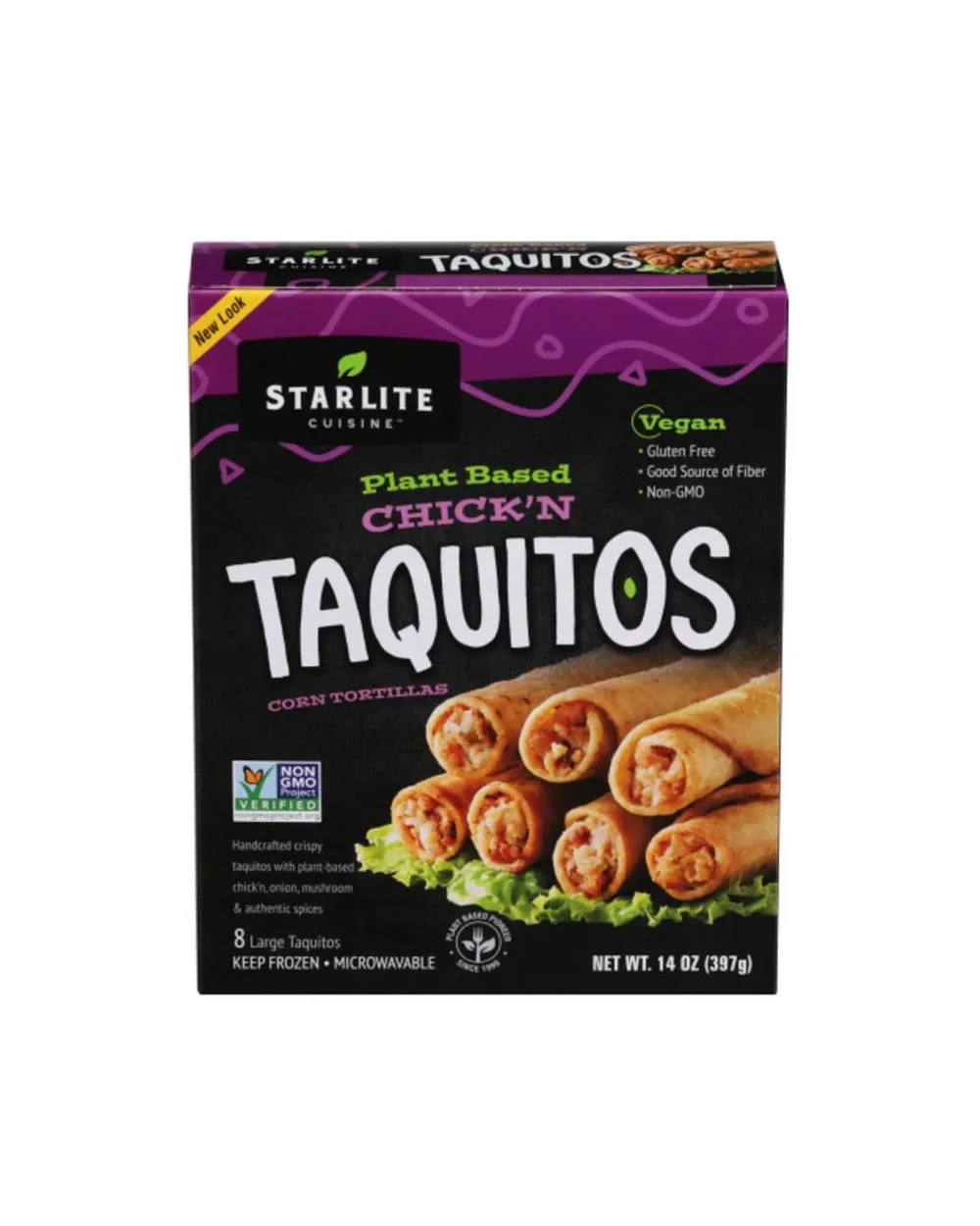 Starlite Plant Based Chick'n Style Taquitos 8 each