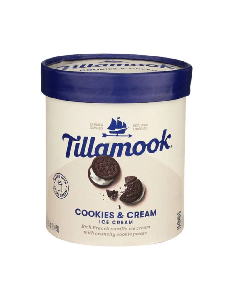 Tillamook Cookies And Cream Ice Cream 48 fl oz