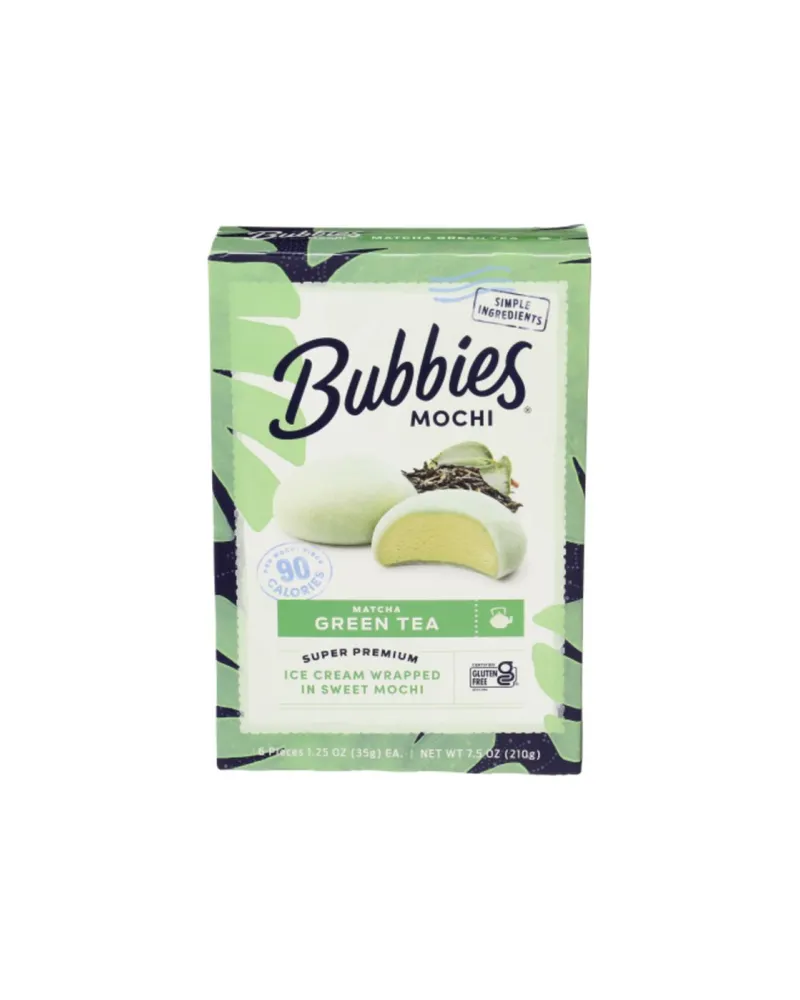 Bubbies Hawaii Mochi Green Tea Ice Cream Bites 6 Pack 6 ct 7.5 oz