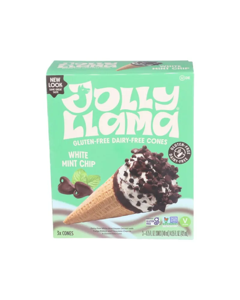 Jolly Llama White Mint Chip Cones 3 ct