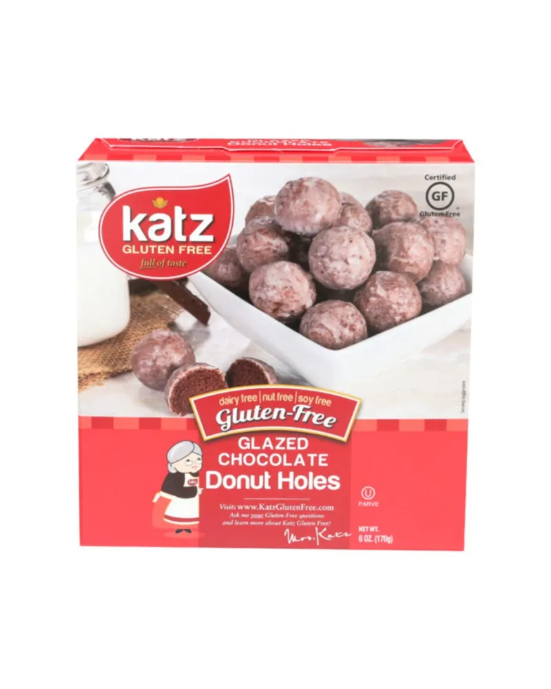 Katz Gluten Free Glazed Chocolate Donut Holes 6 oz