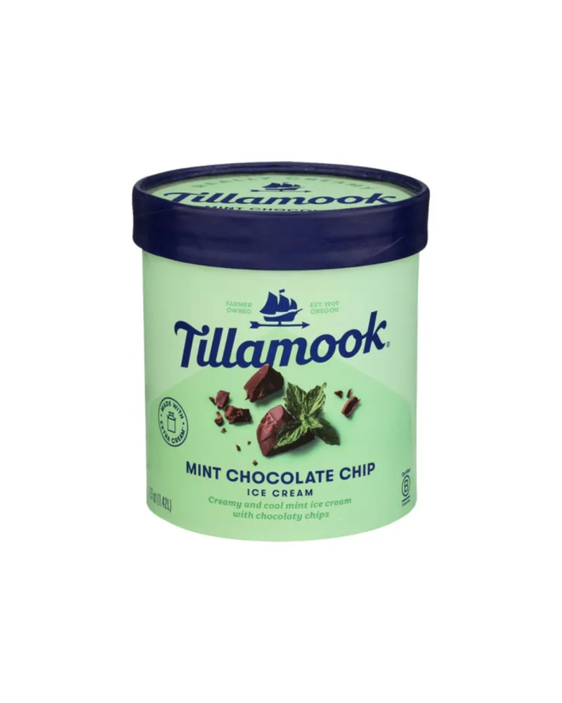Tillamook Mint Chocolate Chip Ice Cream 48 fl oz