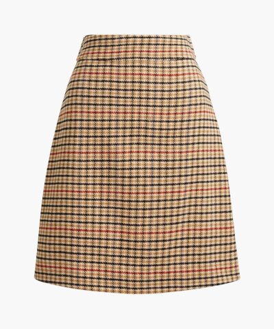 Alternative view of J.Crew Factory Classic Versatile Plaid wool blend A line mini skirt