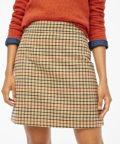 J.Crew Factory Classic Versatile Plaid wool blend A line mini skirt - Image 3