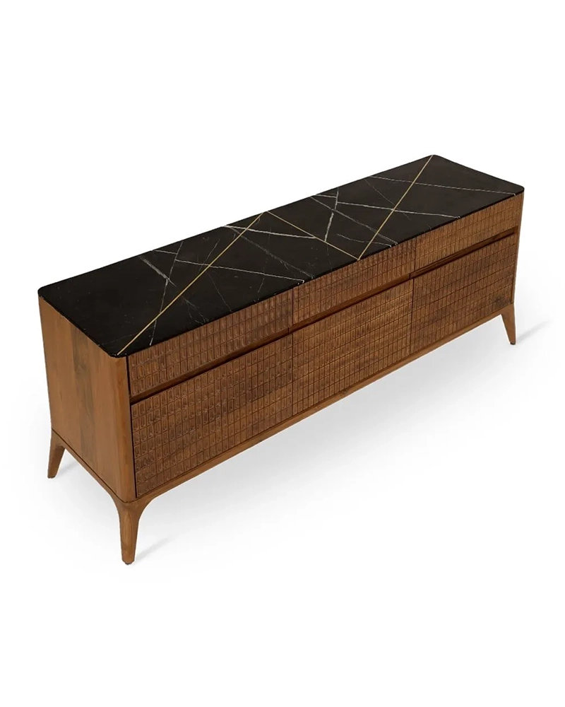Alternative view of Crag – Teakwood TV Unit