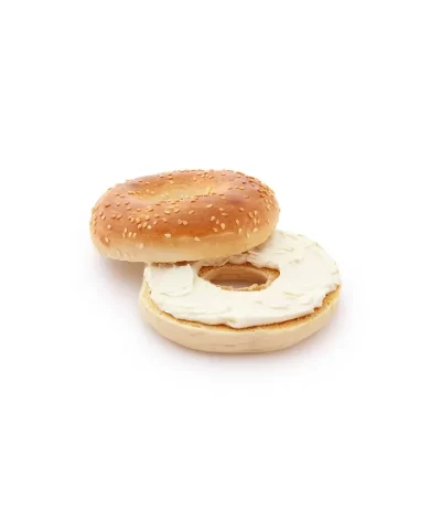 Flavored Cream Cheese on a Mini Bagel