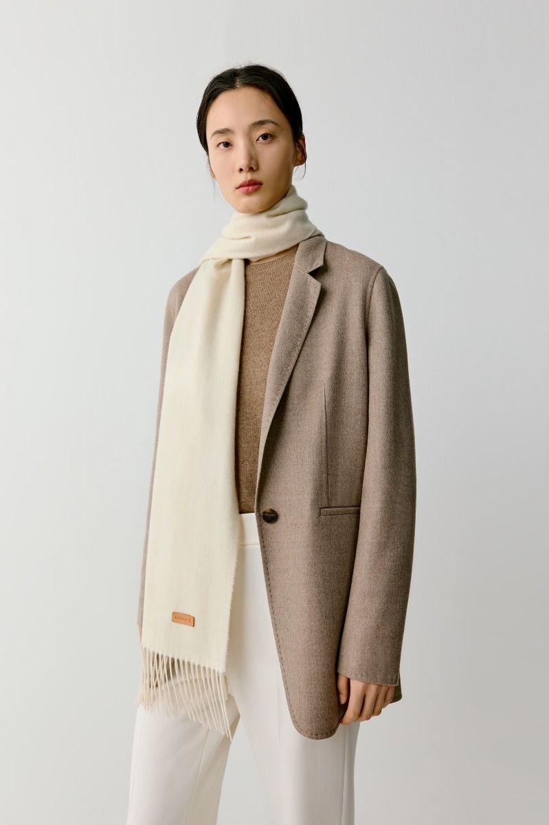 Alternative view of ICICLE Fringe Cashmere Scarf