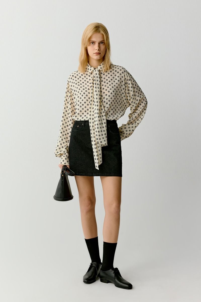 Alternative view of ICICLE Stretch Denim Miniskirt