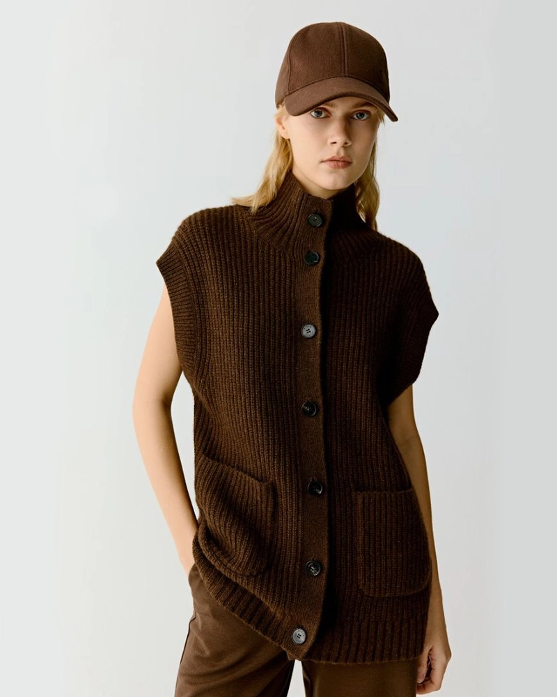 ICICLE Sleeveless Yak Wool Cardigan